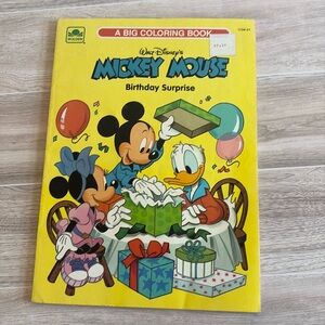 1991 A Golden Book Walt Disney Mickey Mouse Birthday Surprise Big Coloring Book